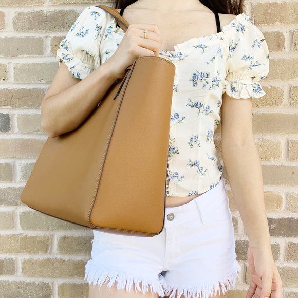 Tory Burch York Emerson large tote tiger eye - Picture 4 of 8